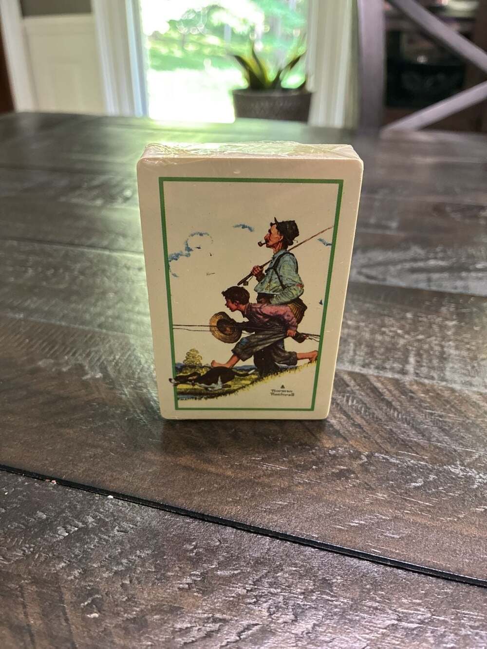 Vintage Trump Playing Cards Norman Rockwell 'Going Fishing' Deck